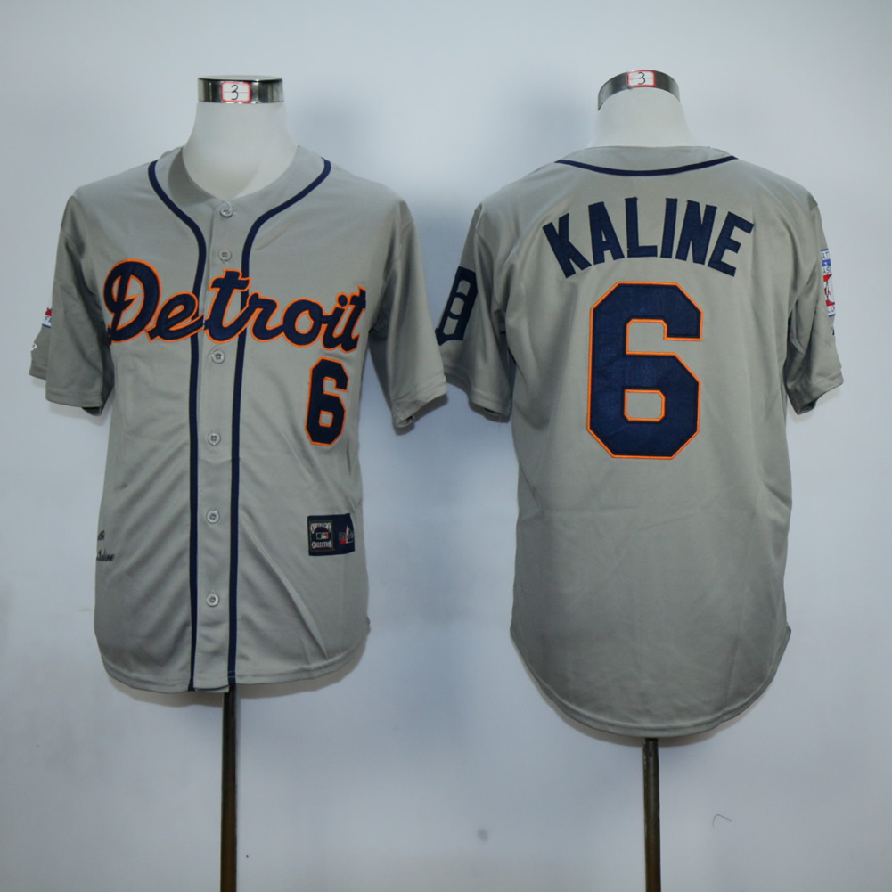 Men Detroit Tigers #6 Kaline Grey MLB Jerseys